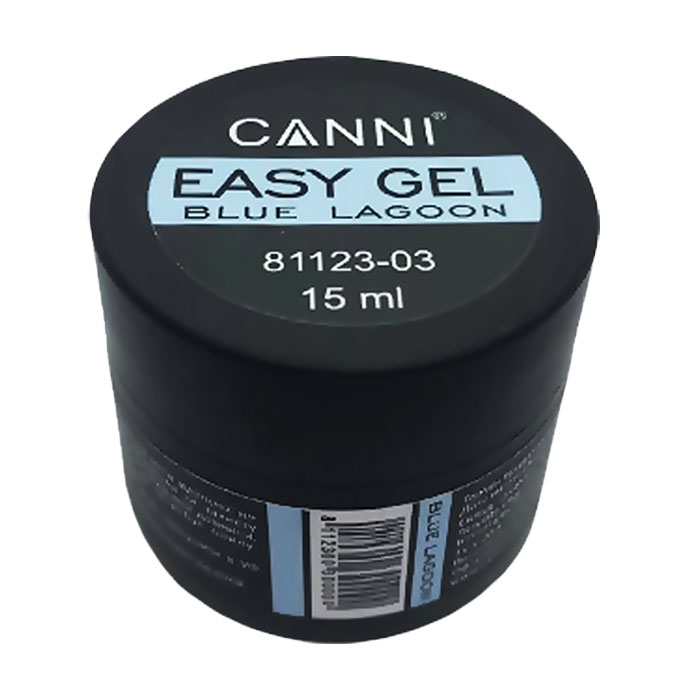 Гель для нарощування та зміцнення нігтів Canni Easy Gel 03 Blue Lagoon, 15 мл